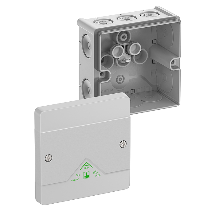 Abox 040-L, Abzweigkasten, Schutzart IP66, max. Leiterquerschnitt 4², halogenfrei