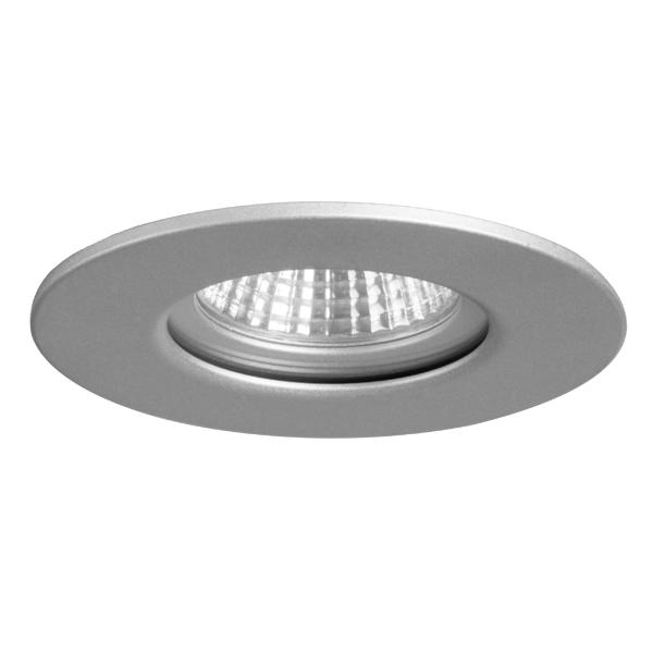 Brumberg 13368683 LED-Einbaudownlight 350 mA 6W 38° 3000K rund starr silber IP65 (bei Ei