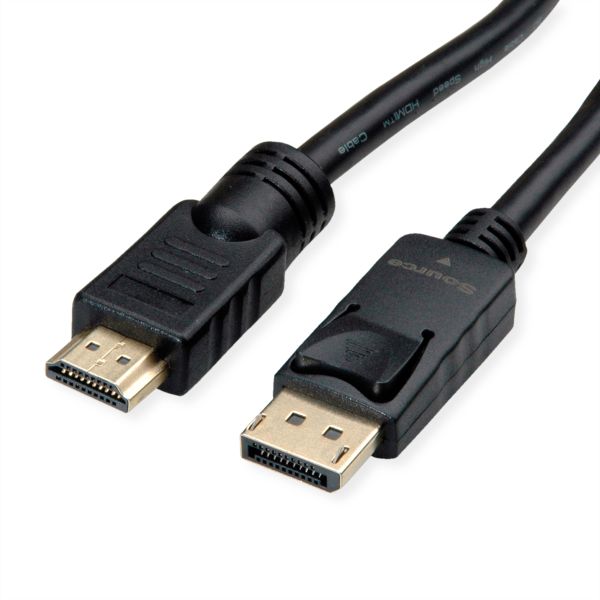 roline 11.04.5777 DisplayPort Kabel DP/UHDTV Stecker/Stecker schwarz 10 Meter