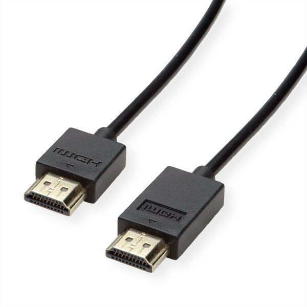 roline 11.04.5915 4K HDMI Ultra HD Kabel mit Ethernet aktiv Stecker/Stecker schwarz 5 Meter