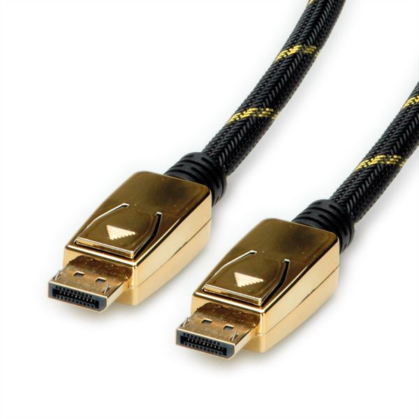 roline 11.04.5920 GOLD DisplayPort Kabel v1.4 DP Stecker/Stecker 1 Meter