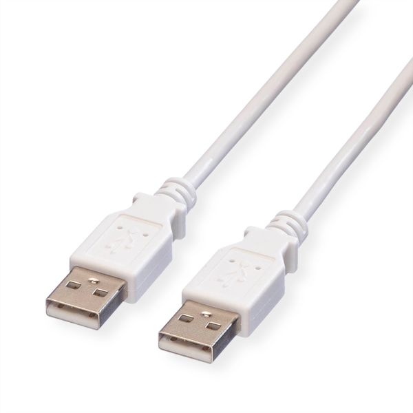 Value 11.99.8909 USB 2.0 Kabel Typ A-A weiß 0,8 Meter