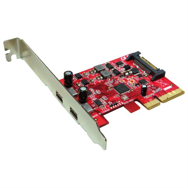 roline 15.06.2143 PCI-Express-Karte USB 3.2 Gen 2 2x USB-C