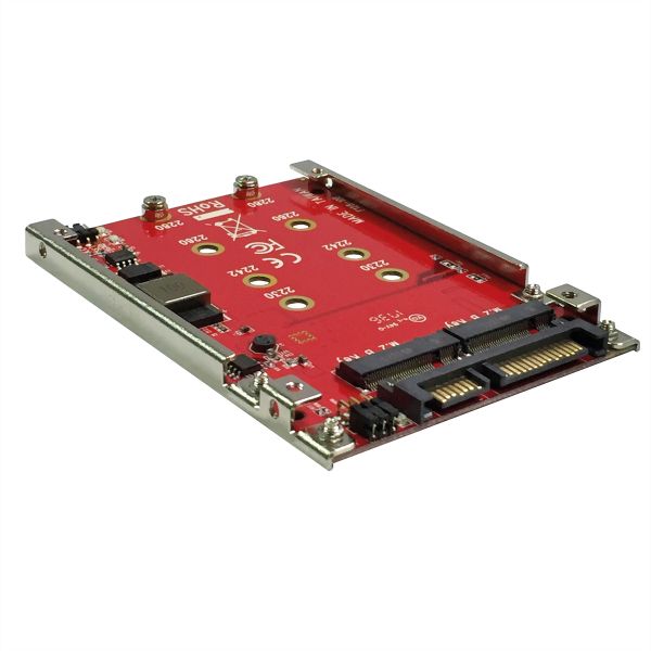 roline 16.01.4145 M.2 zu SATA III SSD H/W Adapter 2x M.2 NGFF SSD Boot- und RAID-fähig