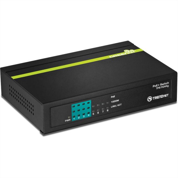 TRENDnet TPE-TG44g TRENDnet 8-Port PoE Switch GREENnet Gigabit 4 PoE 4 Non-PoE