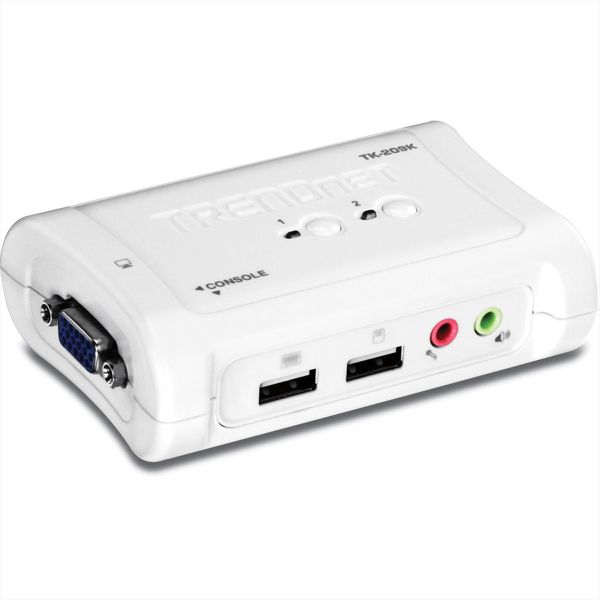 TRENDnet TK-209K TRENDnet KVM Switch 2-Port USB Kit mit Audio