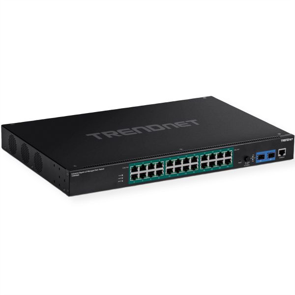 TRENDnet TI-RP262i TRENDnet 26-Port Industrial Rackmount PoE+ Switch Gigabit L2 Managed