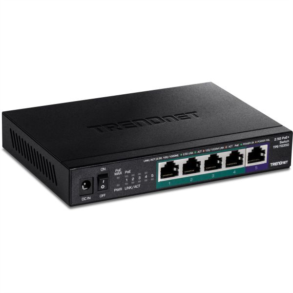 TRENDnet TPE-TG350 TRENDnet 5-Port PoE Switch Unmanaged 2.5G PoE+