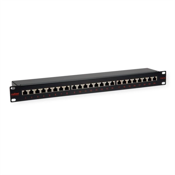 roline 26.11.0328 19 Zoll-Patchpanel 1 HE 24 Ports Kat.5e (Class D) schwarz