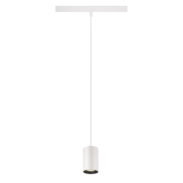 SLV 1006804 NUMINOS® XS, 48V Pendelleuchte, Pendellänge 150cm, 4000K, 20°, DALI 2, matt weiß / matt schwarz