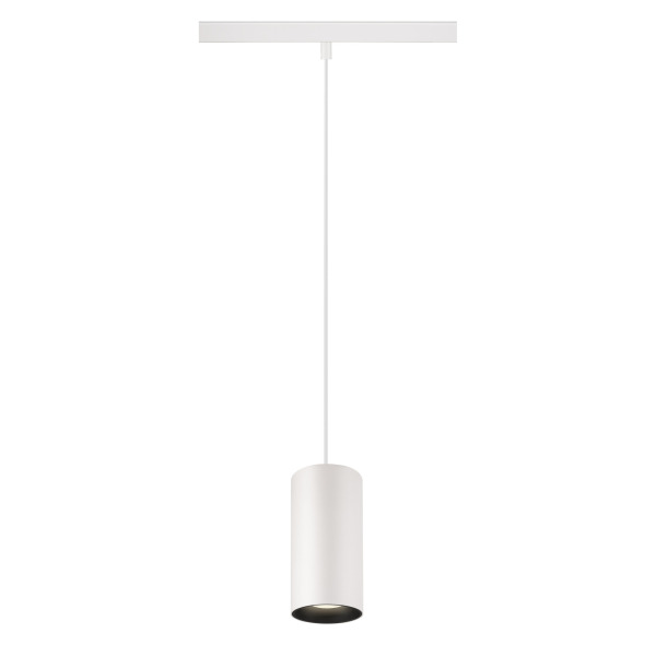 SLV 1006858 NUMINOS® S, 48V Pendelleuchte, Pendellänge 150cm, 4000K, 20°, DALI 2, matt weiß / matt schwarz