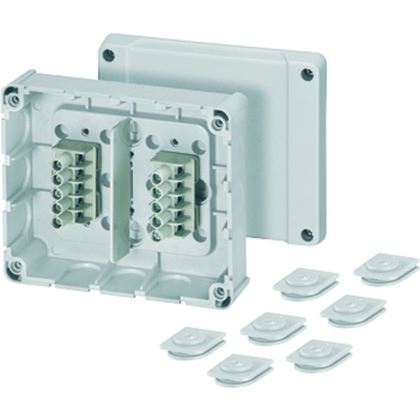 Hensel 6000042 Kabelabzweigkasten 1,5-2,5 qmm 3phasig, 4 qmm 1ph., 2x 5pol. Klemmen