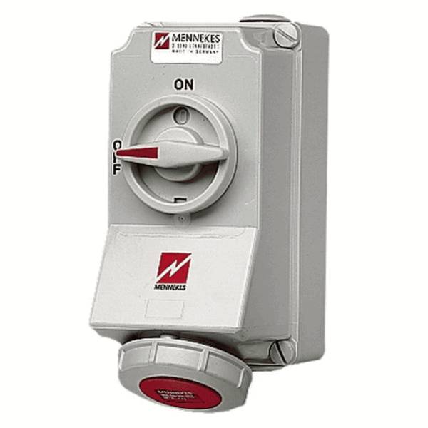 Mennekes 5677AA Wanddose abschaltbar 32A 5p 6h 400V IP67