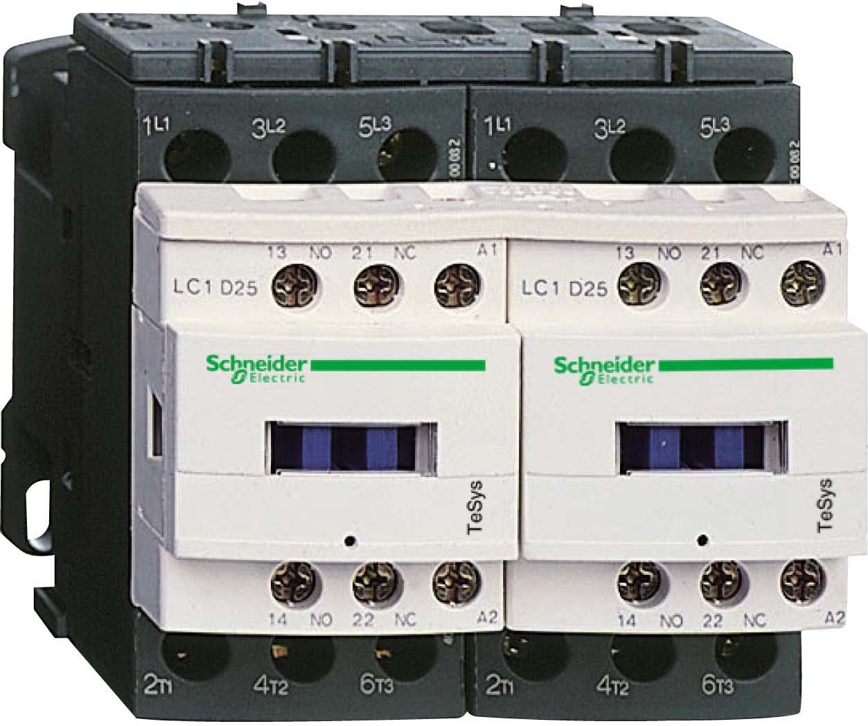 Schneider Electric LC2D12BLV Wendeschützkombination 3-polig +1S+1Ö 5,5kW/400V/AC3 12A Spule 24V DC