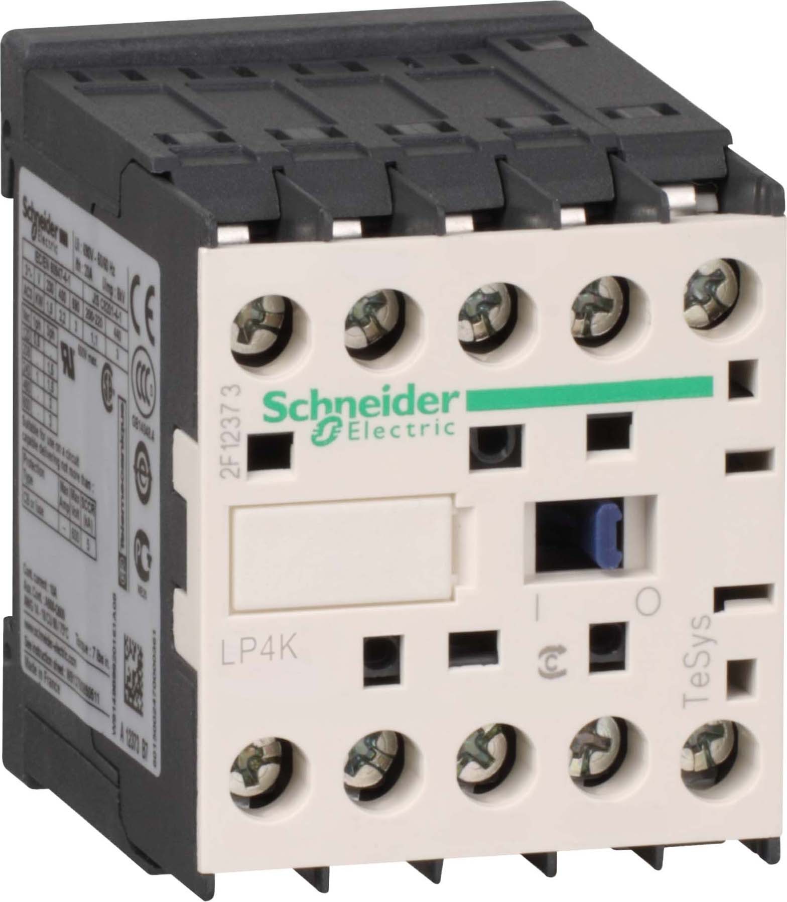 Schneider Electric LP4K09015BW3 Leistungsschütz LP4K 3-polig +1Ö 4 kW 9 A 400 V AC3 Spule 24 V DC