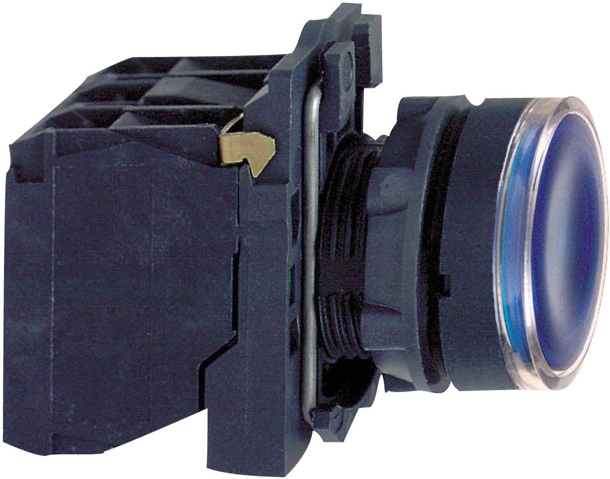 Schneider Electric XB5AW36M5 Leuchtdrucktaster blau Ø 22 flach o. Rastung 240V 1S+1Ö