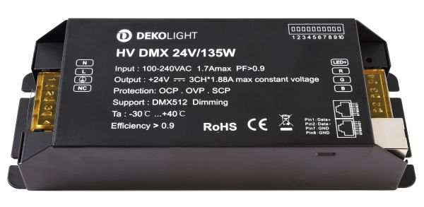 Deko-Light 843275 Netzgerät BASIC DIM CV HV DMX 24V/135W