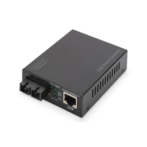 Digitus DN-82150 Gigabit PoE Medienkonverter RJ45 / SC MM PSE