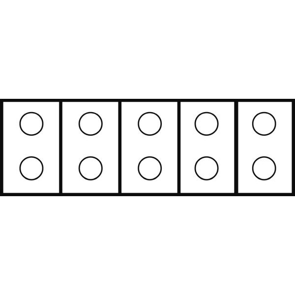 ABN GKL124-5 Anschlußklemmenblock für CU-Leiter bis 95mm² 5-polig für GAG12