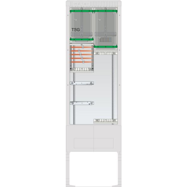 ABN SB205ZL1511 Straßenbeleuchtung Anschlusssäule 1 ZP,TSG,5pol Leerplatz 250x750 IP54 ZP-Abd,