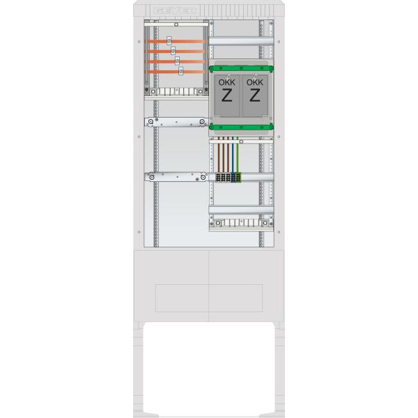 ABN SZ175EE2401 Zähleranschlusssäule 2 eHZ 4pol HLAK 25mm² IP54 ZP-Abd,