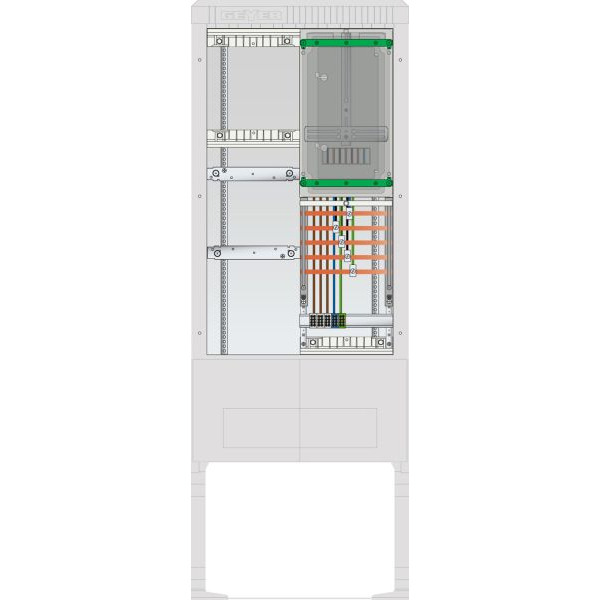 ABN SZ175ZL1501 Zähleranschlusssäule 1 ZP,Leerpl, 5pol HLAK 25mm² IP54 ZP-Abd,