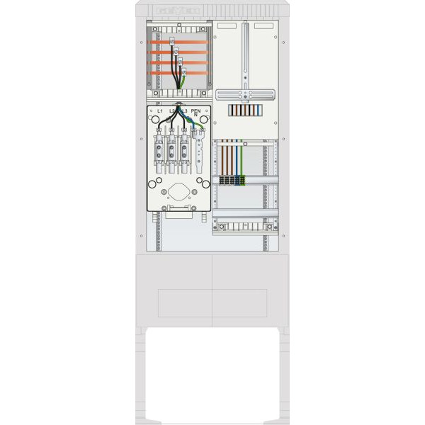 ABN SZ175ZZ1402 Zähleranschlusssäule 1 ZP 4pol HLAK 25mm²