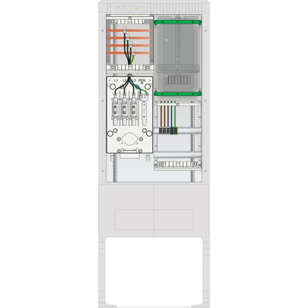 ABN SZ175ZZ1403 Zähleranschlusssäule 1 ZP 4pol HLAK 25mm²