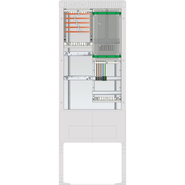 ABN SZ175ZZ1501 Zähleranschlusssäule 1 ZP 5pol HLAK 25mm² IP54 ZP-Abd,