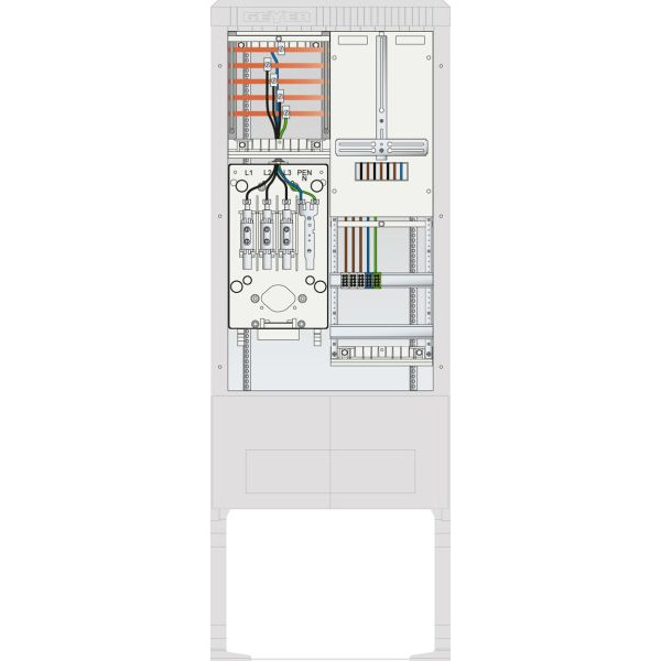 ABN SZ175ZZ1502 Zähleranschlusssäule 1 ZP 5pol HLAK 25mm² Hausanschlußkasten