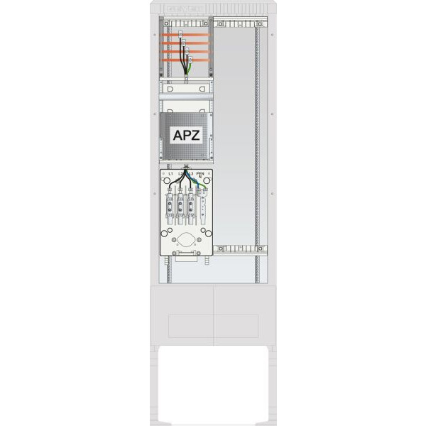 ABN SZ205AL0402 Zähleranschlusssäule SAS APZ 4pol 1x Leerplatz(250x1050 HAK