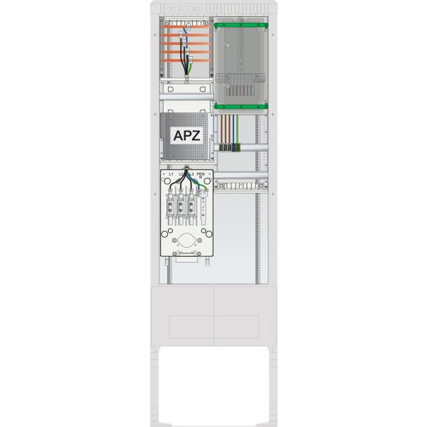 ABN SZ205ZA1504 Zähleranschlusssäule 1 ZP APZ 5pol HLAK 25mm² IP54 ZP-Abd, HAK ZSK