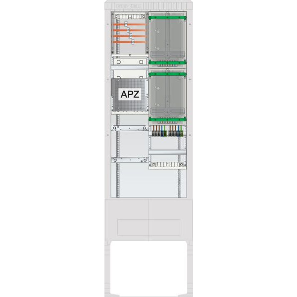 ABN SZ205ZA2401 Zähleranschlusssäule 2 ZP APZ 4pol HLAK 25mm² IP54 ZP-Abd,