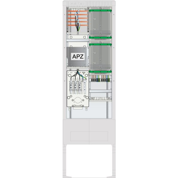 ABN SZ205ZA2503 Zähleranschlusssäule 2 ZP APZ 5pol HLAK 25mm² IP54 ZP-Abd, HAK