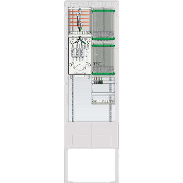 ABN SZ205ZZ1514 Zähleranschlusssäule 1 ZP TSG 5pol HLAK 25mm² IP54 ZP-Abd, HAK ZSK