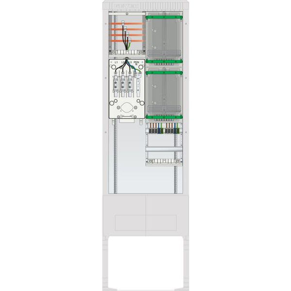 ABN SZ205ZZ2403 Zähleranschlusssäule 2 ZP 4pol HLAK 25mm² IP54 ZP-Abd, HAK