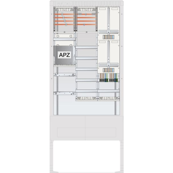 ABN SZ207ZA2400R Zähleranschlusssäule 2 ZP Vert,5R APZ 4pol HLAK 25mm²