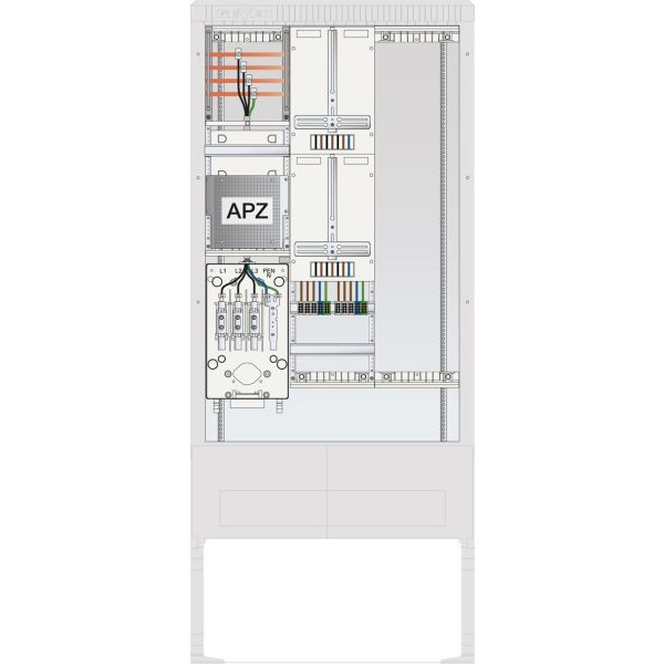 ABN SZ207ZL2402A Zähleranschlusssäule 2 ZP APZ,Leerpl, 4pol HLAK 25mm² Hausanschlußkasten