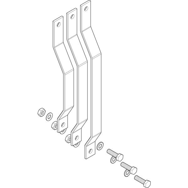 ABN XAS740SE Verbindungsschienensatz 3-polig CU 30x5mm von LSS/LTS 400A auf SAS 60mm mit 30x5 CU