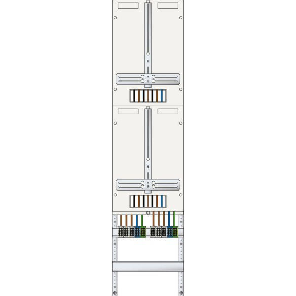 ABN Z17ZX2500 Zählerplatz 3Pkt 2Z mit Klemmstein o,NAR 5-polig BxH 250x1050mm