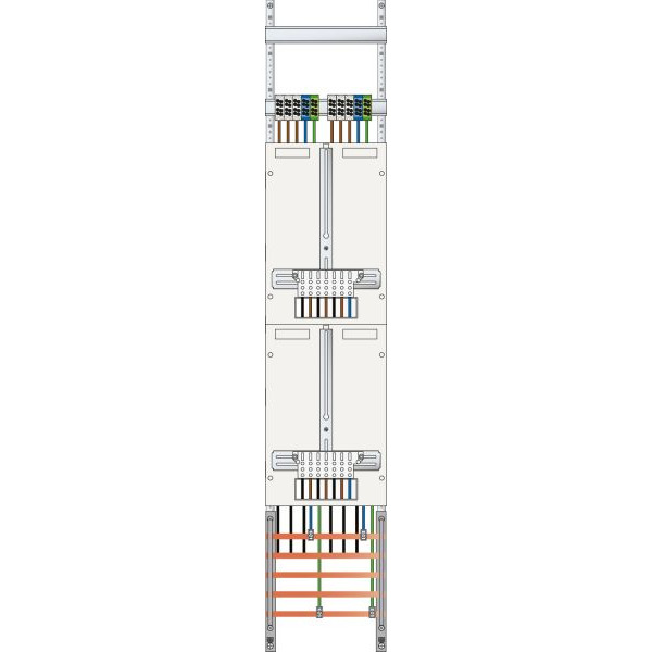 ABN Z19520 Zählerplatz 3Pkt 2Z mit Klemmstein/ZSK 5-polig BxH 250x1350mm