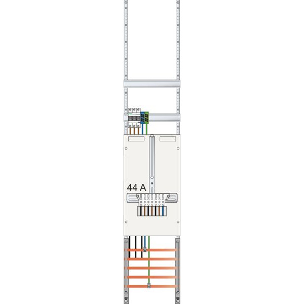 ABN Z19610D Zählerplatz 3Pkt 1Z(44A mit sperrbarem HS/ZSK 5-polig BxH 250x1350mm