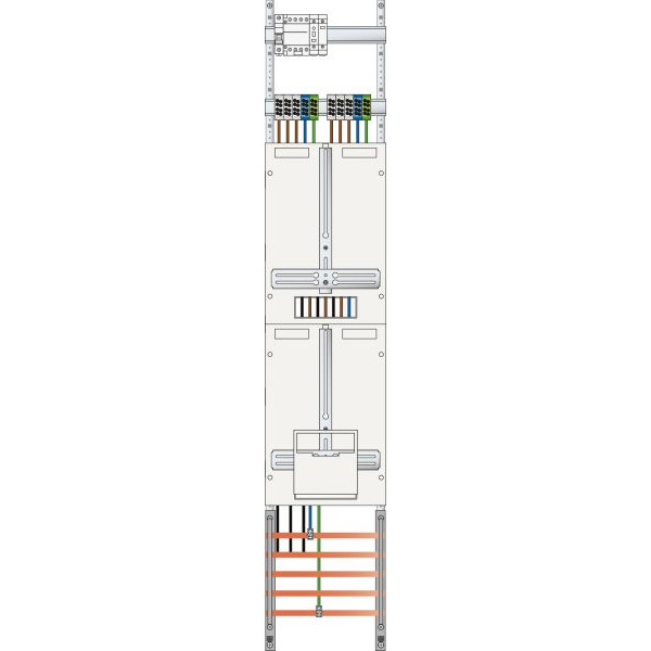 ABN Z19E914N Komplett-Zählerplatz 3Pkt MITNETZ SAn 1WP 1SDE o,SH Bestückt und Verdrahtet 5-polig