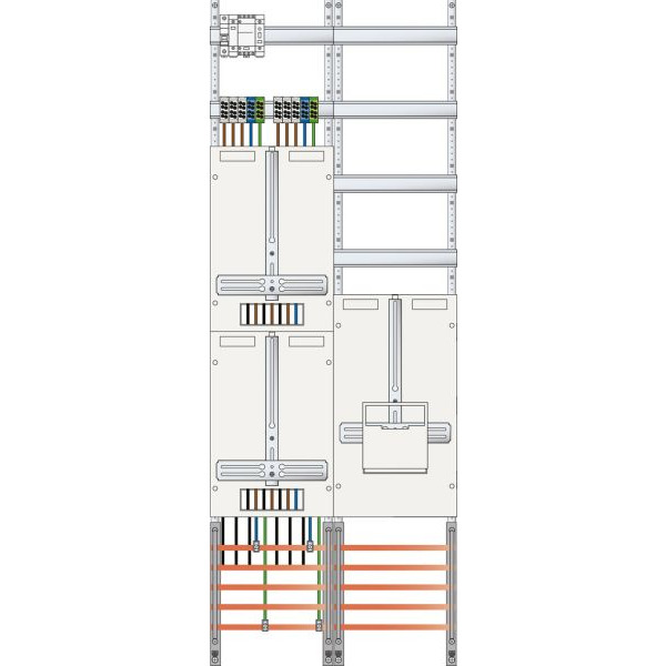 ABN Z29D424N Komplett-Zählerplatz 3Pkt DREWAG ENSO SAn 1Z 1WP 1SDE 1V4 o,SH Bestückt+Verdrahtet 5-polig