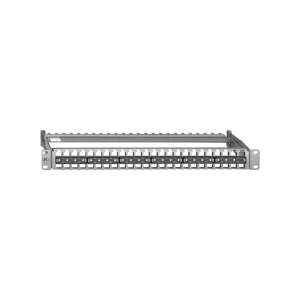 Rutenbeck 23900010 Patchpanel zur Aufnahme von max. 48 Universalmodulen UM-Cat. 8.1/Class I 40/10G UM-Cat. 6A iso 25/10G 19 Zoll/1 HE Direktmontage