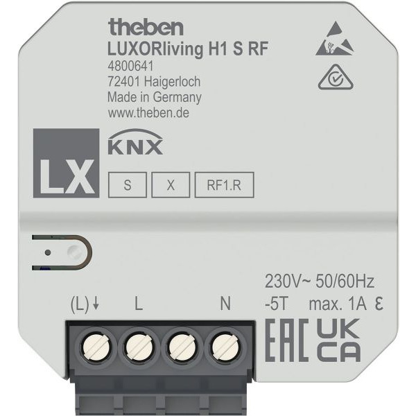 Theben 4800641 Funk-Heizungsaktor LUXORliving H1 S RF 1-fach