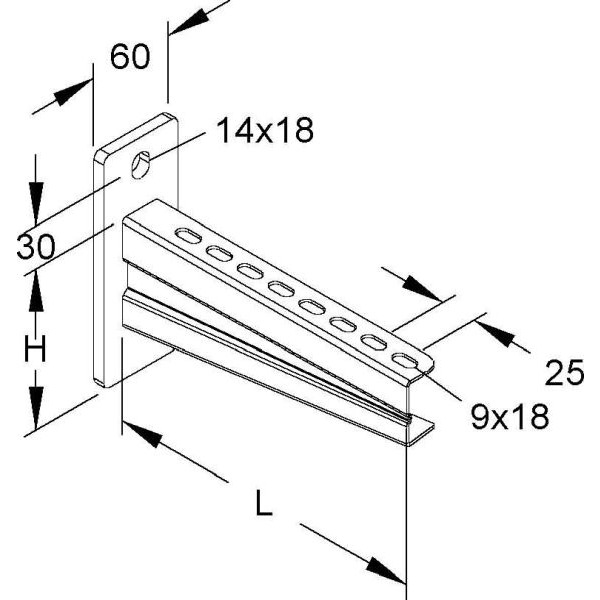 Niedax KTAS 200 Wandausleger