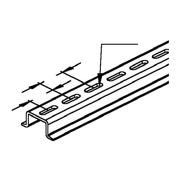 Niedax 2936/2 GL Tragschiene 2 Meter