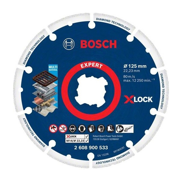 Bosch 2608900533 Diamanttrennscheibe X-Lock 125x22.23mm