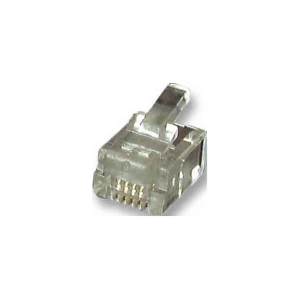 E F B 37513.1-100 Modular-Stecker RJ12 für Flachbandkbl. 100 Stück